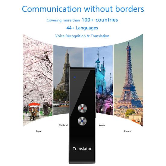 Совместимый с Bluetooth 4.2 Smart Translator Голосовой перевод Высокоскоростной многоязычный устный перевод 96 иностранных языков