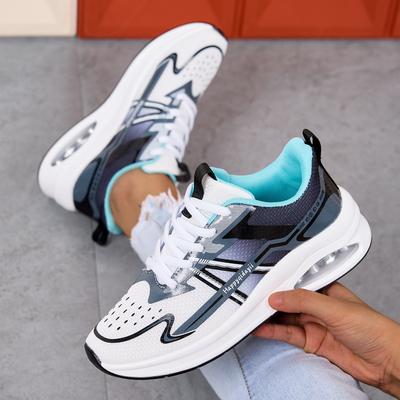 Весна и лето 2025 года новые сетчатые спортивные кроссовки для бега с градиентным переходом дышащие на толстой подошве универсальные повседневные легкие женские кроссовки модная обувь