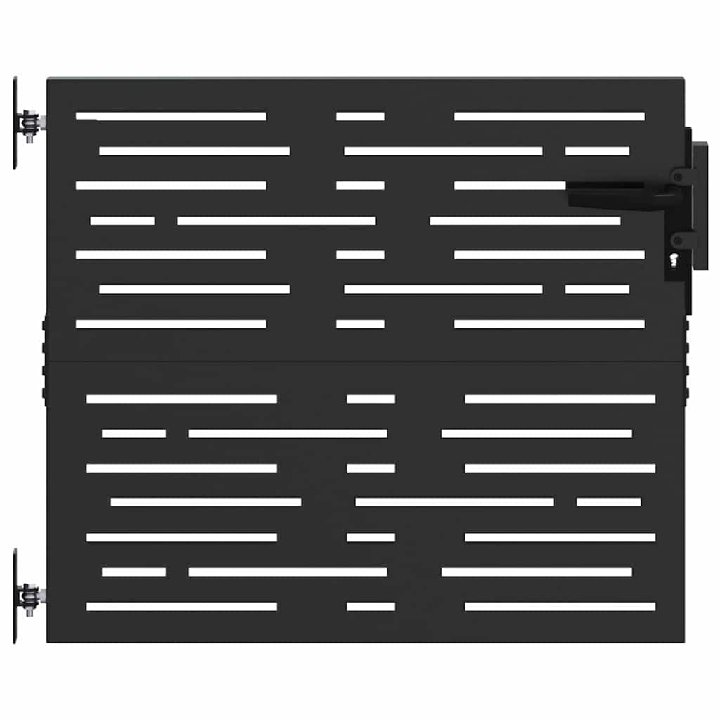 Garden Gate Black 85 x 100 cm Powder Coated Steel