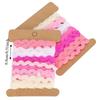 2pcs 8mm Width Wavy Lace Trim Color Ribbon Curved Belt Webbing Hand Made Rick Rack Trim  For Sewing