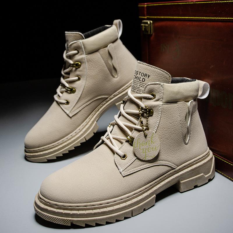 Мужские короткие ботинки осень и зима мода удобные ботинки Martin мужская обувь рабочие ботинки