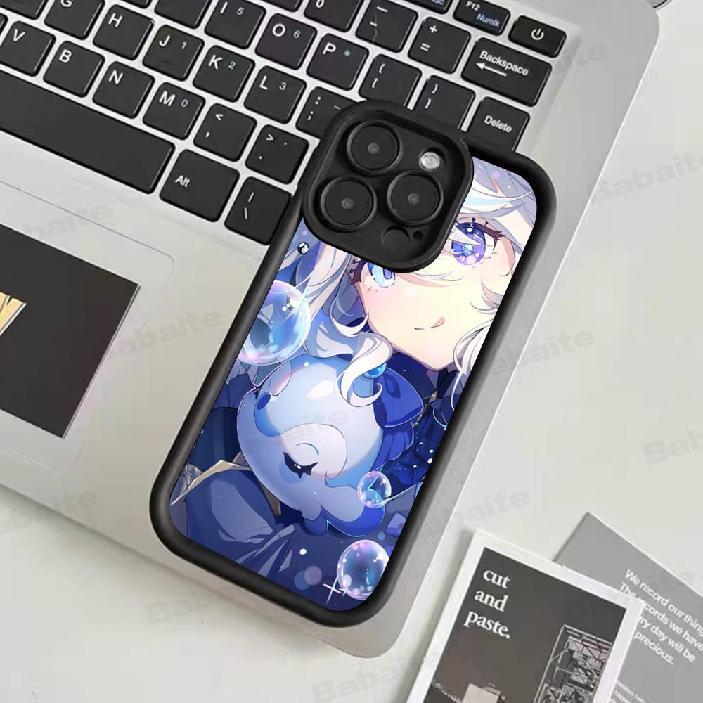 Genshin Impact Фурина Для iPhone 17 15 13 12 11 14 Pro Max X XR XS 16 Plus Ударопрочный Конфетный Задний Чехол