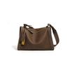 Crossbody genuine leather pillow bag, underarm bag, women's shoulder bag, high-end top-layer cowhide bag, bucket bag