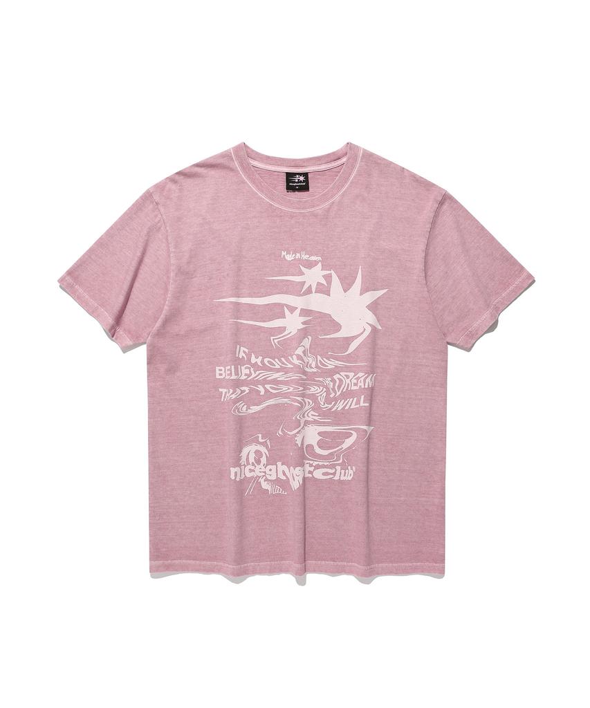 NICEGHOSTCLUB Tornado Logo Pigment Tee_Pink(Ng2Gmut500A)