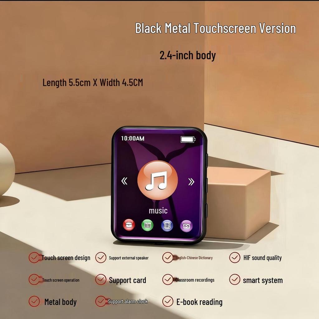 Portable Touchscreen Music & E-Book Player with Bluetooth Connectivity