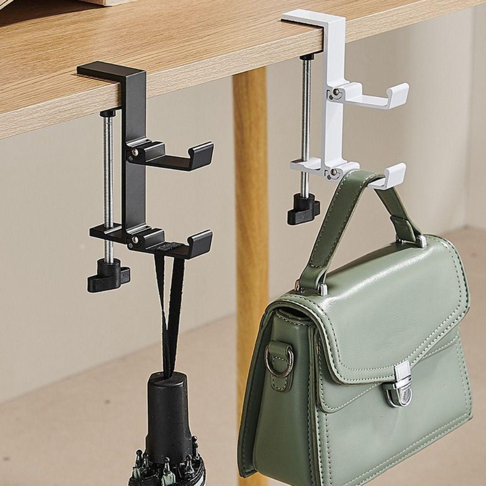 Portable Hanging Bag Hook Removable Table Hook Multi-functional Backpack Hanger  Desktop Use