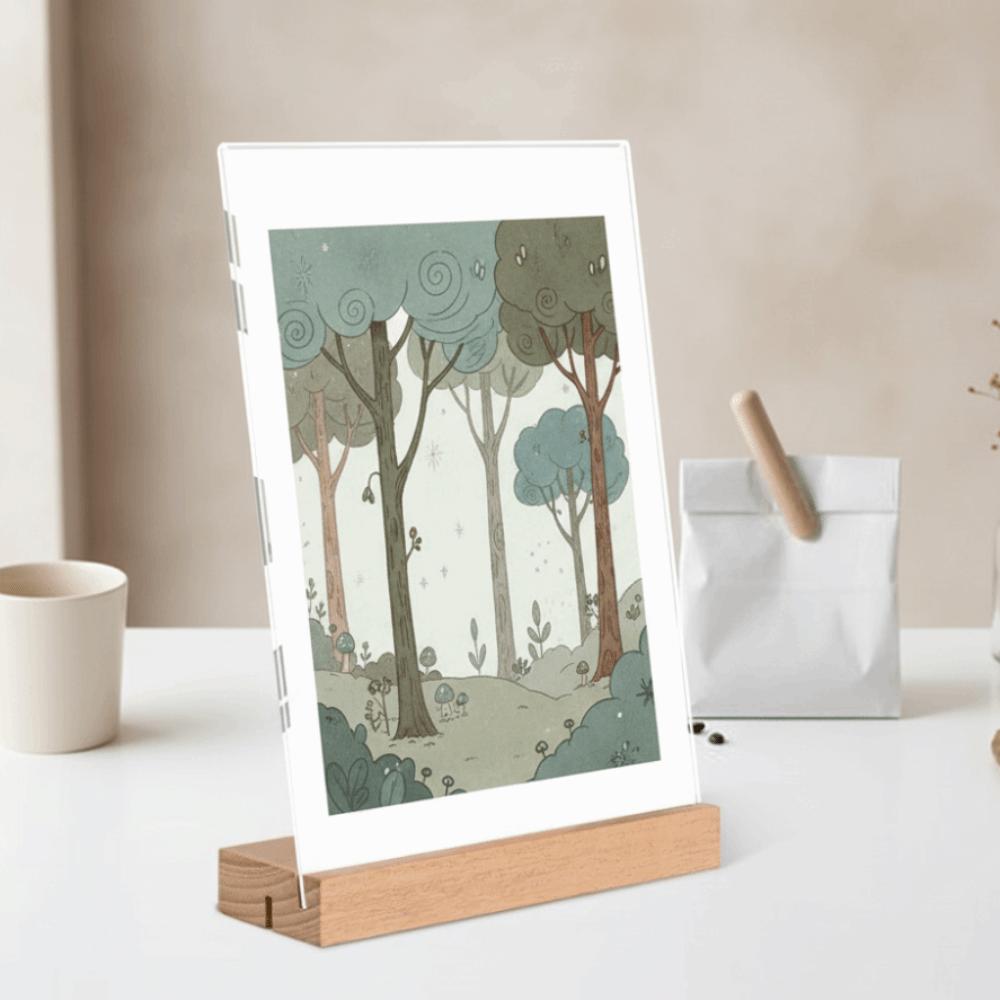 Slant/straight Groove Menu Paper Display Stand 2 Uses A4 Menu Sign Holder Reusable Waterproof Acrylic Table Number Holder Hotel