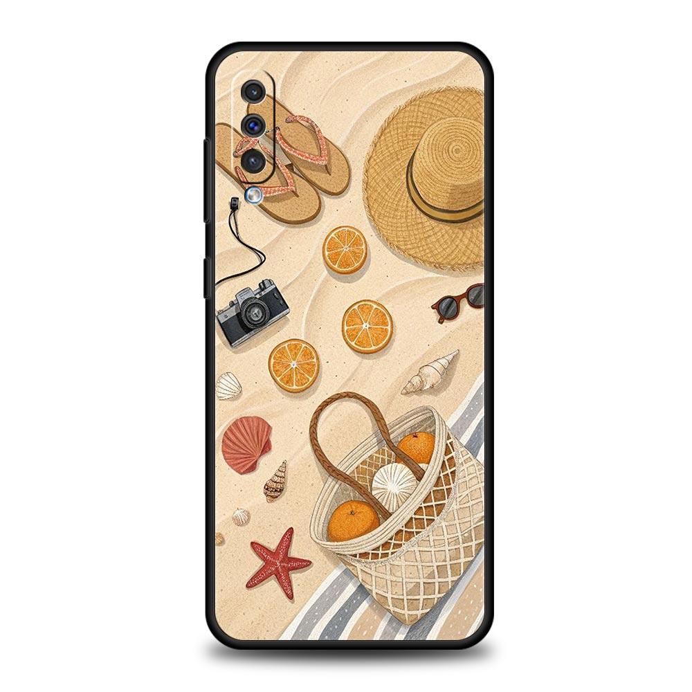 Летний пляжный чехол для телефона Samsung Galaxy A56 A36 A26 A16 A34 A24 A42 A22 A20 A12 A40 A30 A10 5G Мягкий TPU Чехол-оболочка Funda Сумка