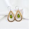 Rare Peridot Gemstone 925 Sterling Silver Jewelry Handmade Dangle Earrings 2.27" EE-82-5