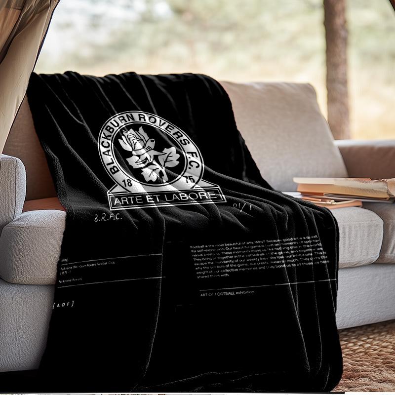Blackburn Rovers Blanket Outdoor Flannel Blanket for Camping, Hiking, Garden Parties, Picnic Essentials,gift for family and friends