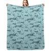 A Galgo and a Hare On Turquise Throw Blanket Luxurious Soft Blanket Holiday Gift for Family