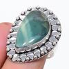 Natural Nephrite Gemstone 925 Sterling Silver Jewelry Ring Size 8.5 R5Z98