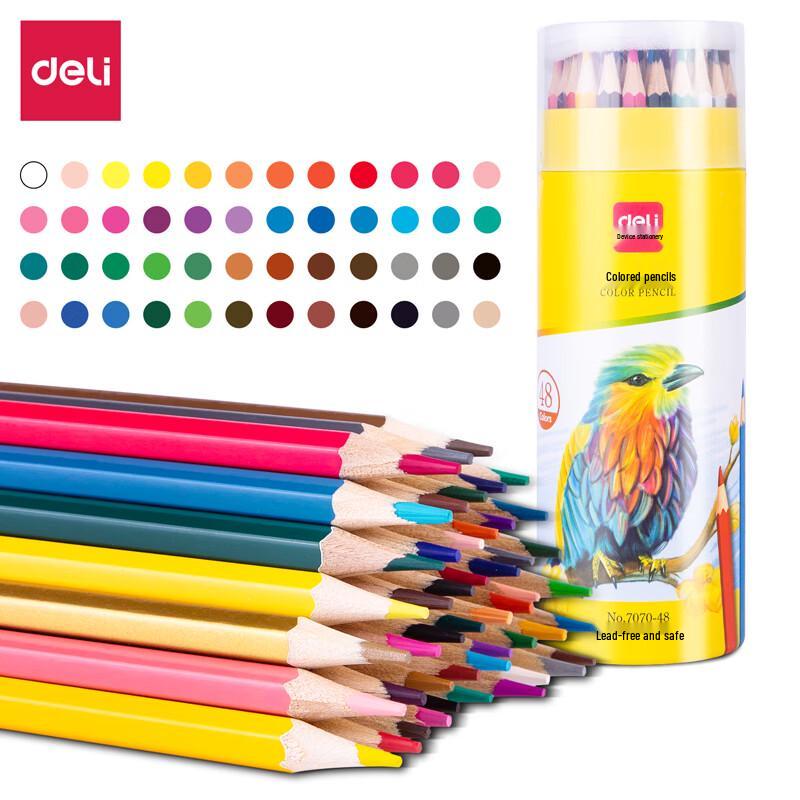 Deli 7070-48 Шестигранные цветные карандаши