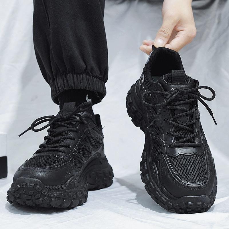 Men's shoes spring new breathable mesh sports shoes men's trend versatile thick-soled non-slip casual shoes trendy shoes