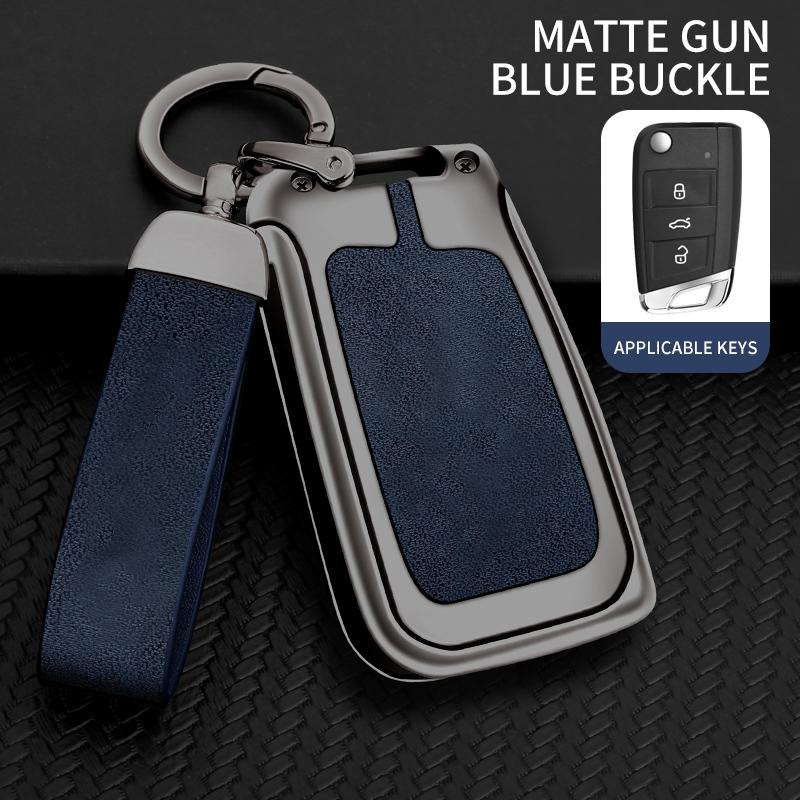 Чехол для автомобильного ключа из литой кожи для VW Volkswagen Golf 7 MK7 Tiguan MK2 для Seat Ateca Leon FR 2 Ibiza Skoda Octavia Kodiaq