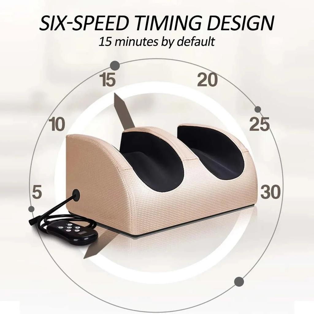 Electric Foot Leg Massager Remote Control Heating Therapy Shiatsu Kneading Rollers Relieve Fatigue Household Relaxation Device