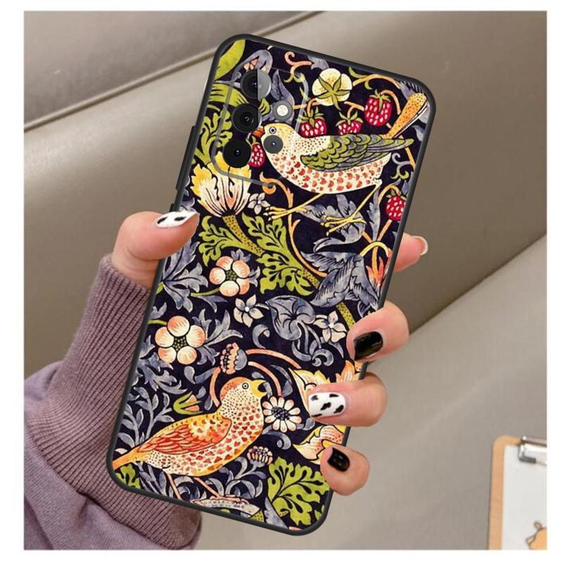 Кейс William Morris Strawberry Thief для Samsung Galaxy A35 A55 A15 A32 A12 A22 A52 A06 A54 A34 A14 A56 A36 A26 A16 A13 A53