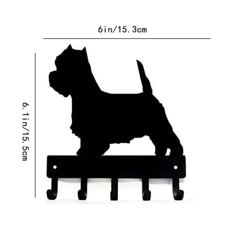 West Highland Terrier Westie Dog Key Rack Hanger - 6 Inch/9 Inch Metal Wall Art Perfect Gift for Westie Dog Lovers