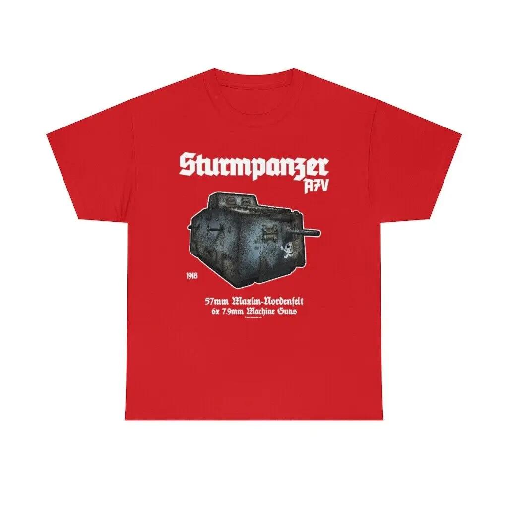 WWI German Army Panzer Sturmpanzerwagen A7V Tank TShirt 100 Cotton ONeck Short Sleeve Summer Casual Mens Tshirt Streetwear