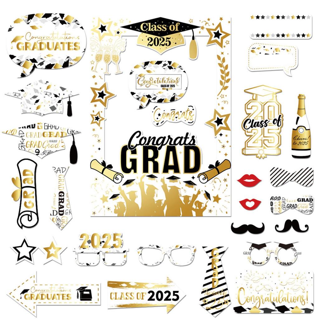 2025 Graduation Season Decoration Paper Photo Frame Photography Props Graduation Celebration Party Supplies
