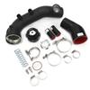 Air Intake Turbocharge Pipe with Black Blow Off Valve Kit Aluminum Alloy Silicone Tube Fit for N54
