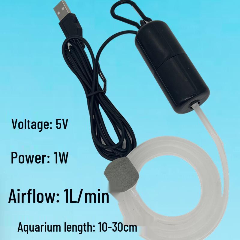 Ультратихий нано USB-насос для аэрации аквариумов с регулируемым потоком воздуха