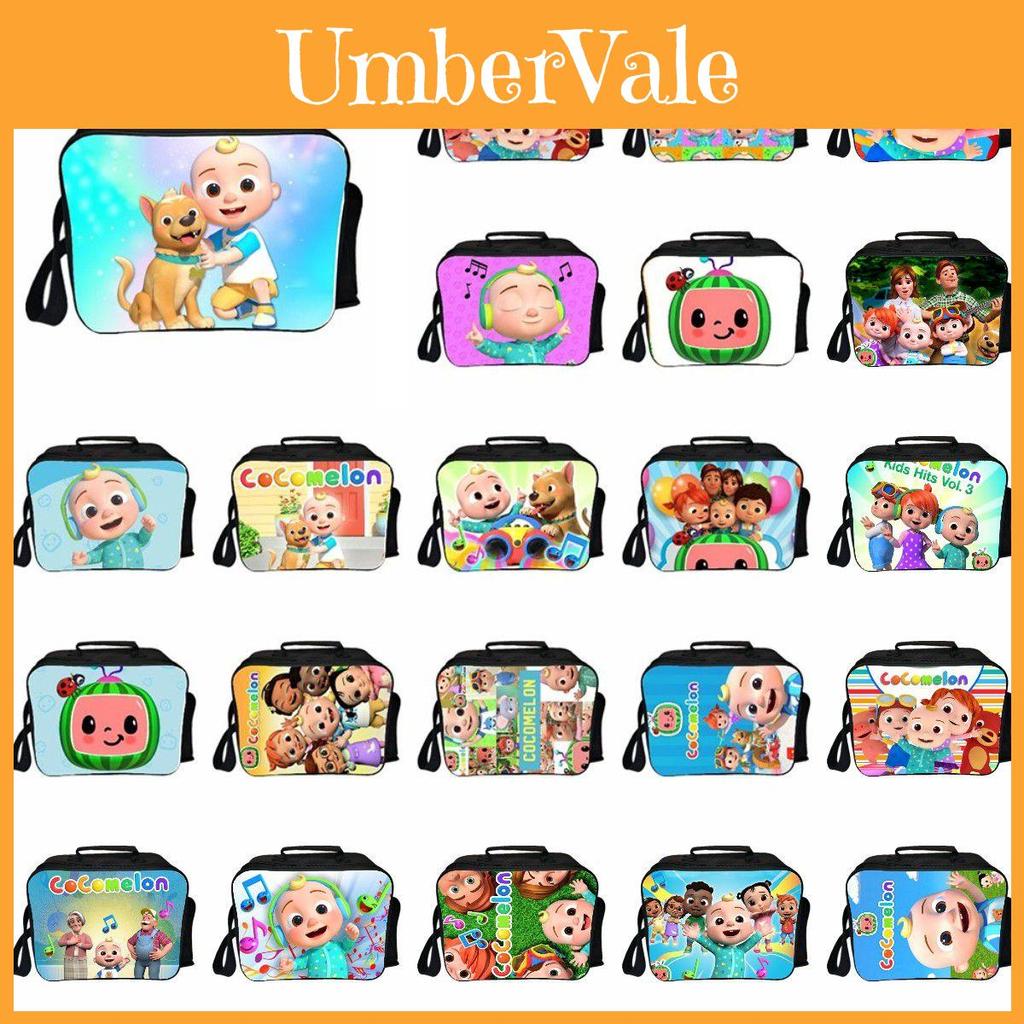 Versatile Cocomelon Thermal Lunch Box Bag With Easy To Wash Durable Oxford Material