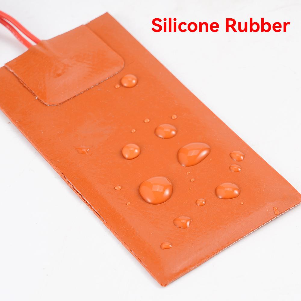 12V 15W Silicone Heater Pad Vehicle Fuel Car Engine Oil Tank Heating Mat Adhesive Sticker Waterproof Fast Heating Pad 50x100mm