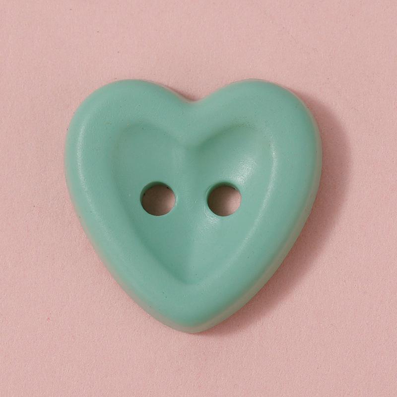 20Pcs Cute Button 12Mm Macaron Colored Heart Plastic Buttons For Children'S Shirts Sweaters Decor Buttons Diy Sewing Accessories