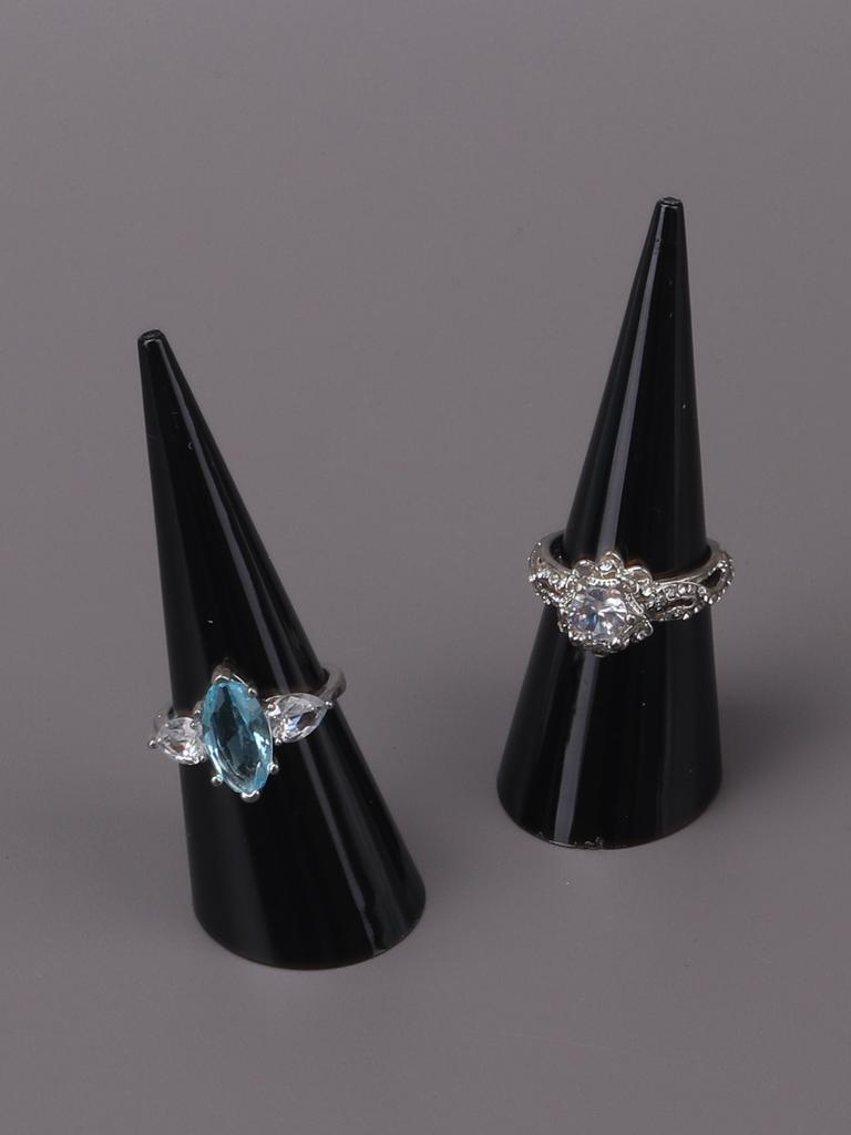 1шт прозрачный акриловый треугольный конусный держатель для колец для хранения ювелирных изделий пластиковый держатель для колец