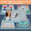Деревянные Многофункциональные Летные Шахматы Шашки Для Детей Китайские И Международные Шахматы Животные Шахматы Гобанг Обучающие Игрушки Доска