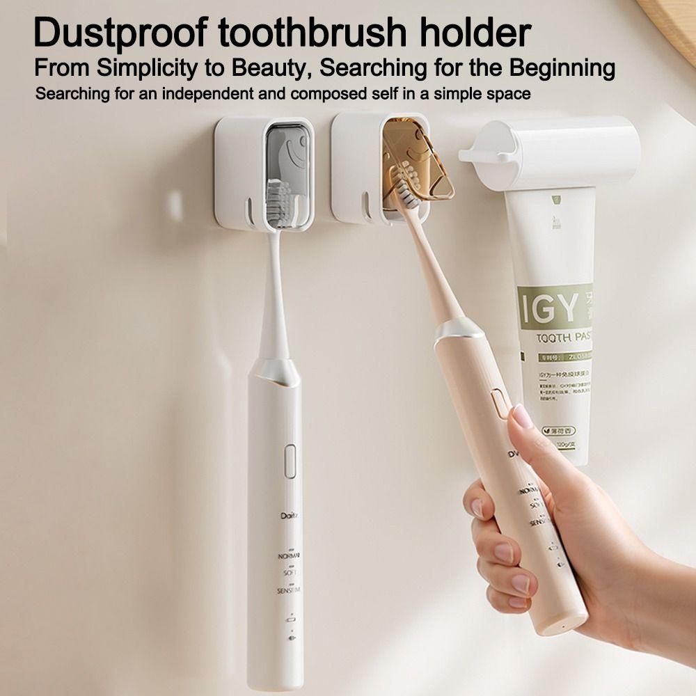 Настенная подставка для зубных щеток с откидной крышкой, коробка для хранения зубных щеток, новая подставка для хранения электрических зубных щеток