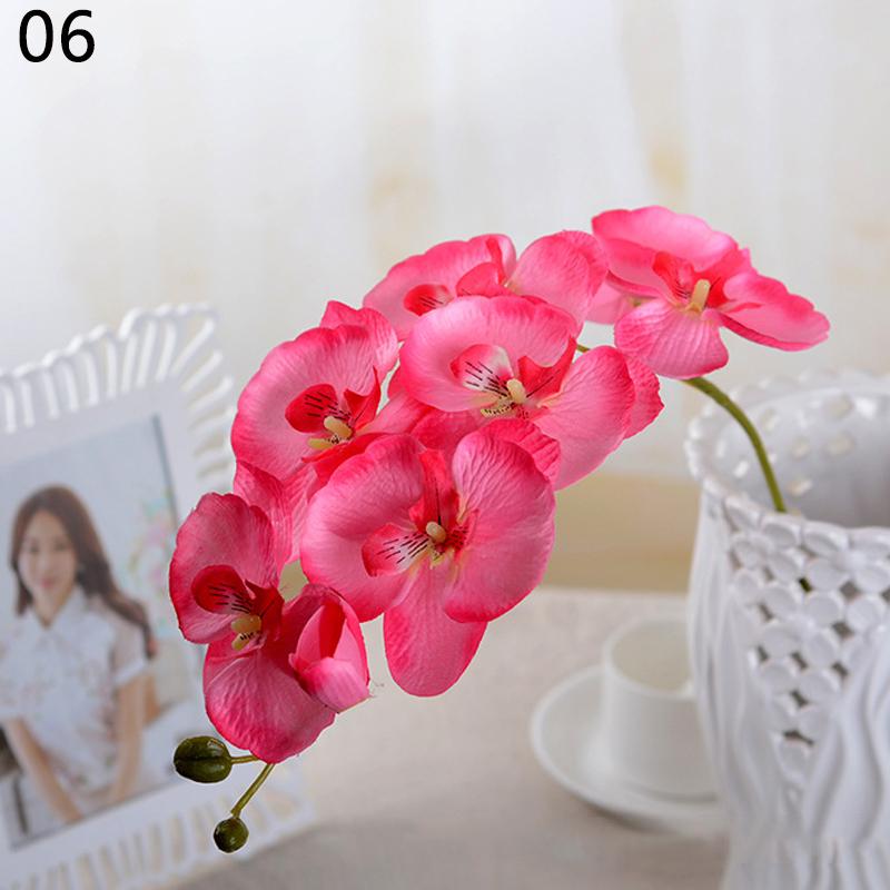 Красивые товары для вечеринок Моделирование Искусственные цветы Пластиковые украшения дома Орхидеи Растения 1 шт.