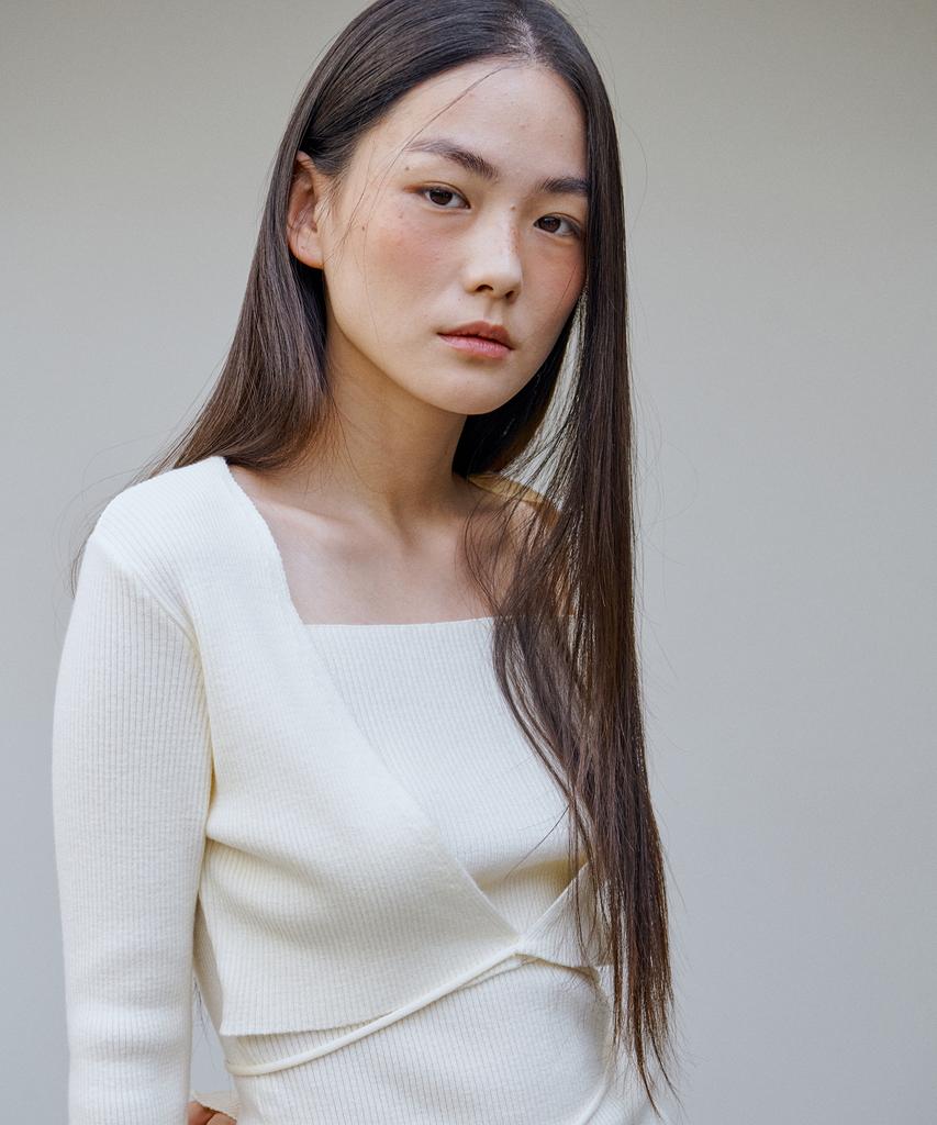 AHWE Soft Wrap Rib Knit_Ivory