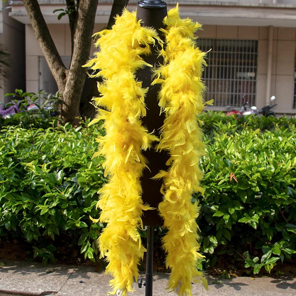 DIY 2M Индейка Перьевое Боа 38г-90г Перья Марабу Боа Окрашенные Цвета для Свадебного Шарфа Шарфа Декор Поделки Аксессуары для Костюмов