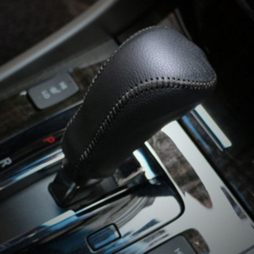 Leather AT Car Gear Shift Knob Cover Gear Collars for Honda Accord 8 9 9.5 8th 9th 9.5th 2007 - 2018 Protector Accessories