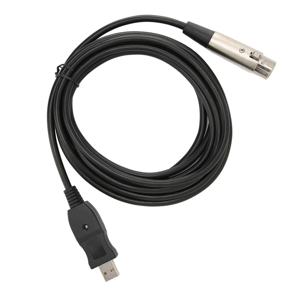 Microphone Converter Cable USB To XLR Adapter Wire with Sound Card for Musical Instrument Recording Karaoke