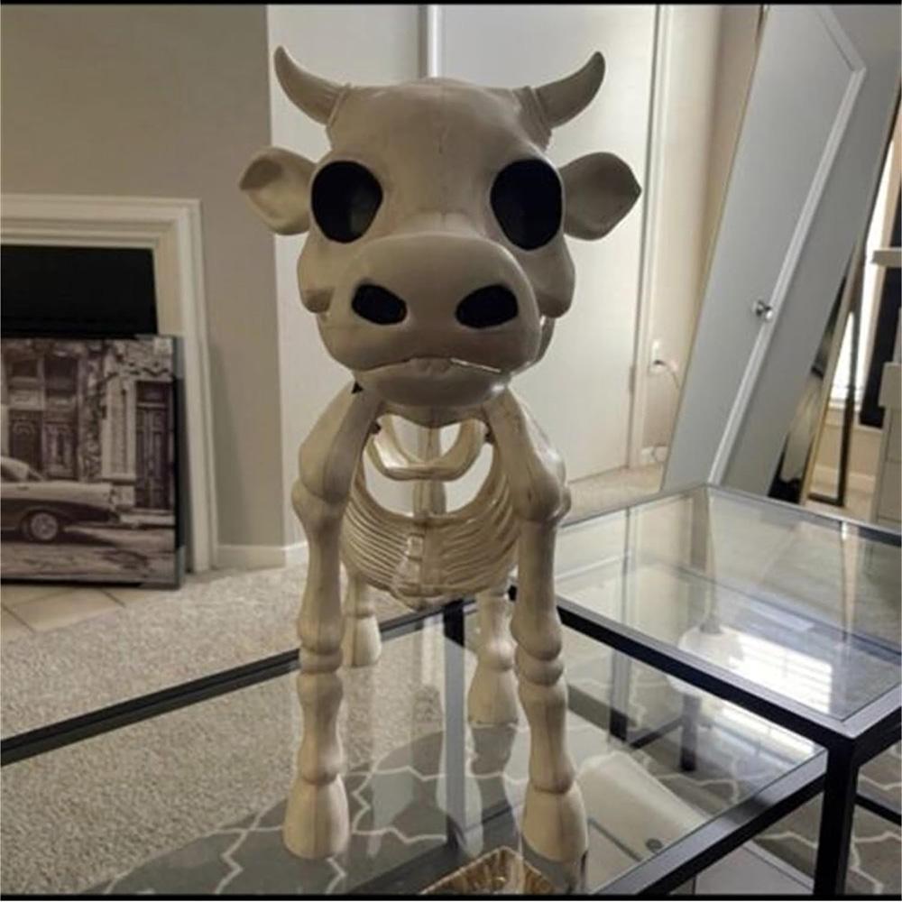 Cow Skeleton Halloween Decoration Cow Skull Prop for Halloween Home Decoration