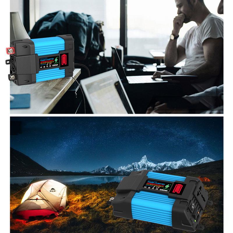 4000 Вт/6000 Вт автомобильный инвертор, светодиодный преобразователь напряжения, емкость дисплея, преобразователь 12 В в 110/220 В, двойной USB-инвертор для автомобильной техники