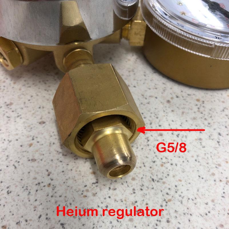 CGA580 to G5/8 cylinder adapter, external thread interface, helium regulator balloon accessories party supplies