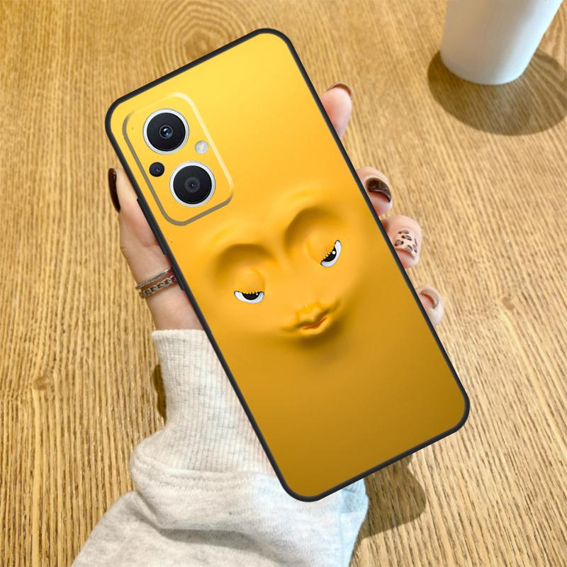 3D забавное лицо Милый чехол Funda для OPPO Reno 7 8 Lite 14 F 13F 12F 11F 13 12 11 10 Pro OPPO Find X9 X8 X6 X5 Pro