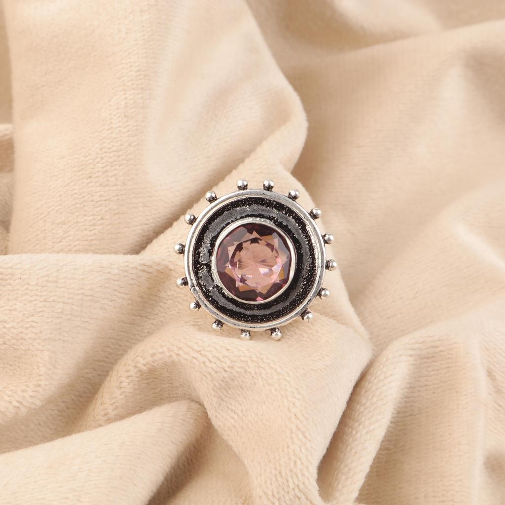 Rhodolite Gemstone Jewelry, Handmade Silver Jewelry, 925 Solid Sterling Silver Ring, Gorgeous Silver Ring For Wedding Gift