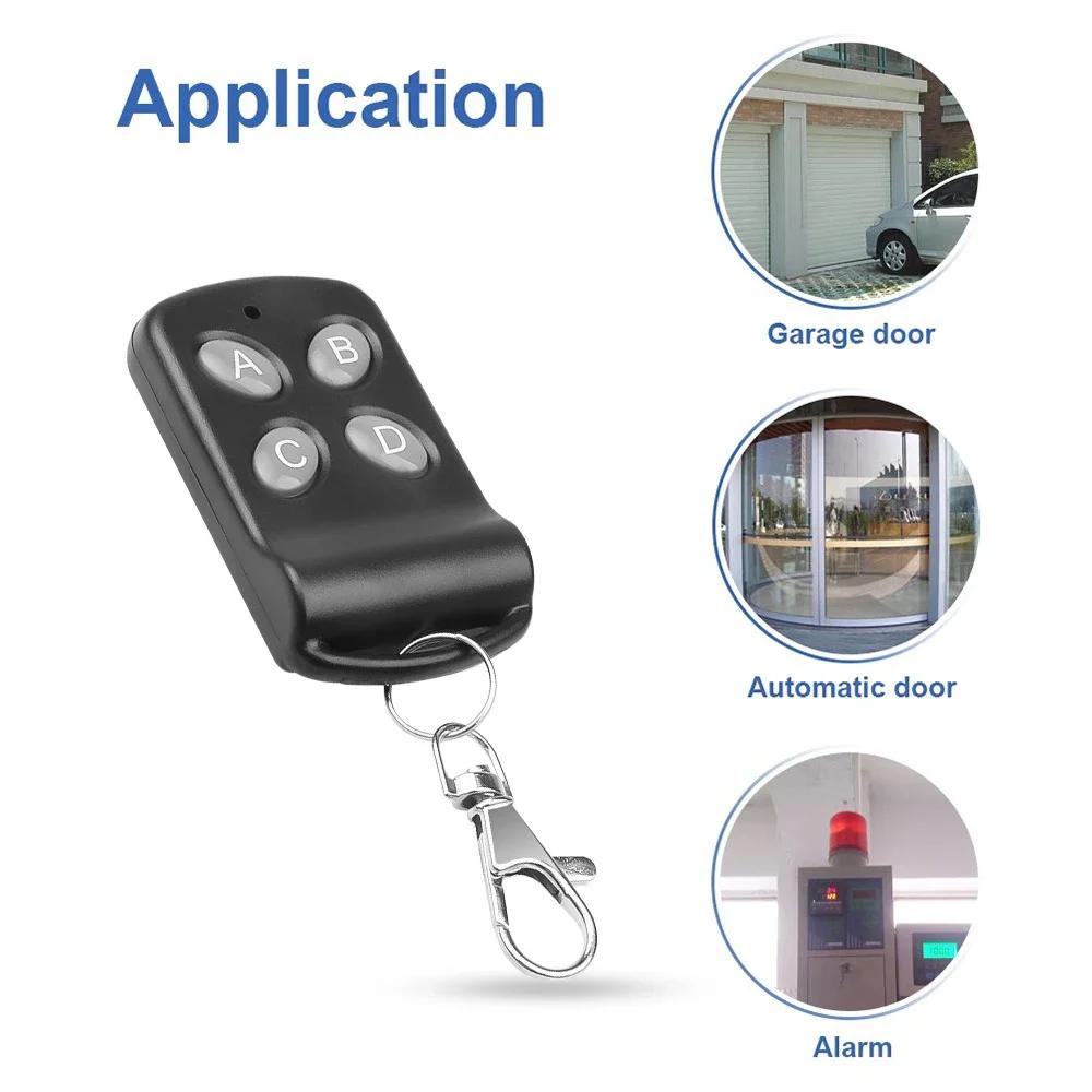 5/10Pcs 433Mhz RF Garage Door Remote Control Duplicator 4 Keys Fixed Code Grabber Clone Gate Key Fob Command Hand Transmitter