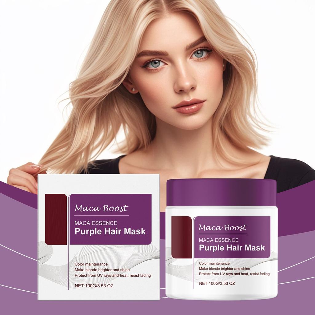 Nourishing Purple Hair Mask, Hair Nutrition And Repairing Moisturizing Hair Care