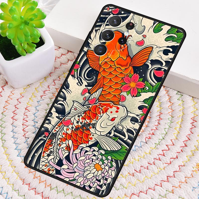 Силиконовый чехол для телефона с изображением японского карпа кои для Samsung Galaxy note 10 pro S26 S25 S24 S23 S22 S21 Plus S25Ultra Capa Cover
