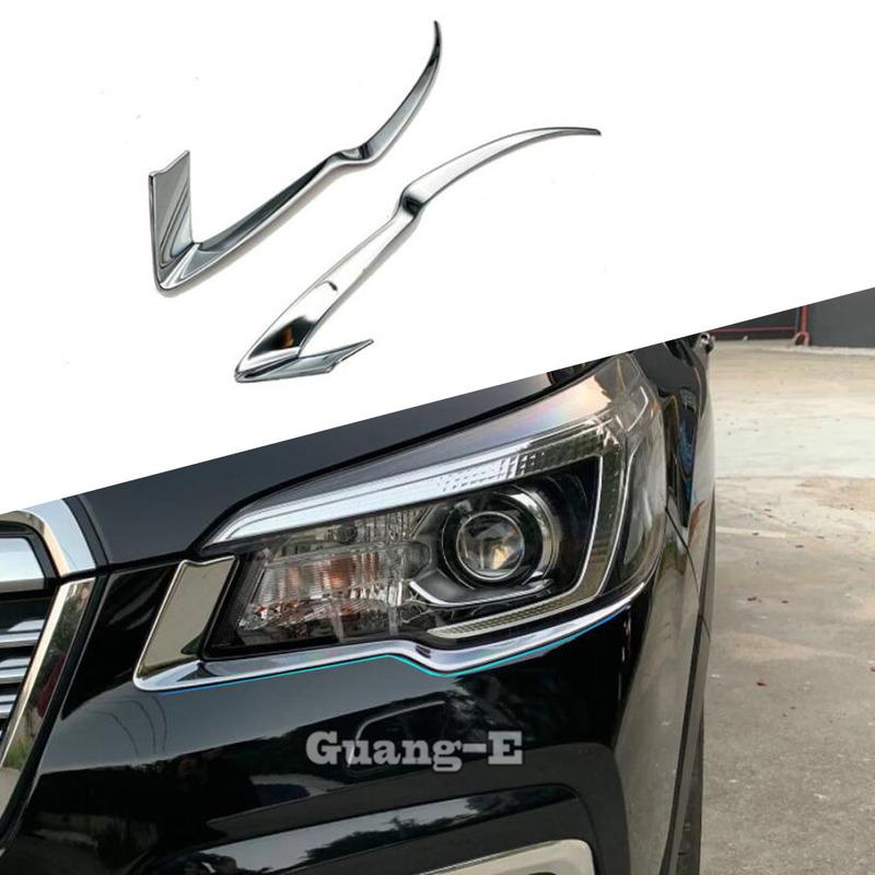 Передняя противотуманная фара Лампа Бровь Детектор Рамка Накладка ABS Хромированная Крышка Аксессуары 2 шт. Для Subaru Forester 2018