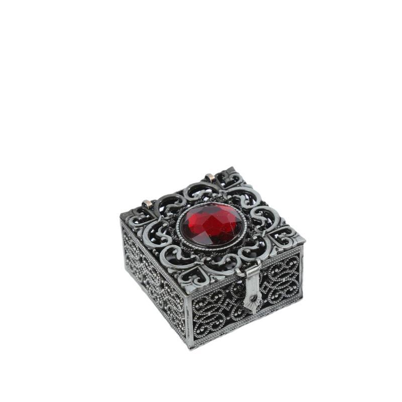 Exquisite Small Jewelry Box Elegant Silver Jewelry Case Jewelry Storage Box