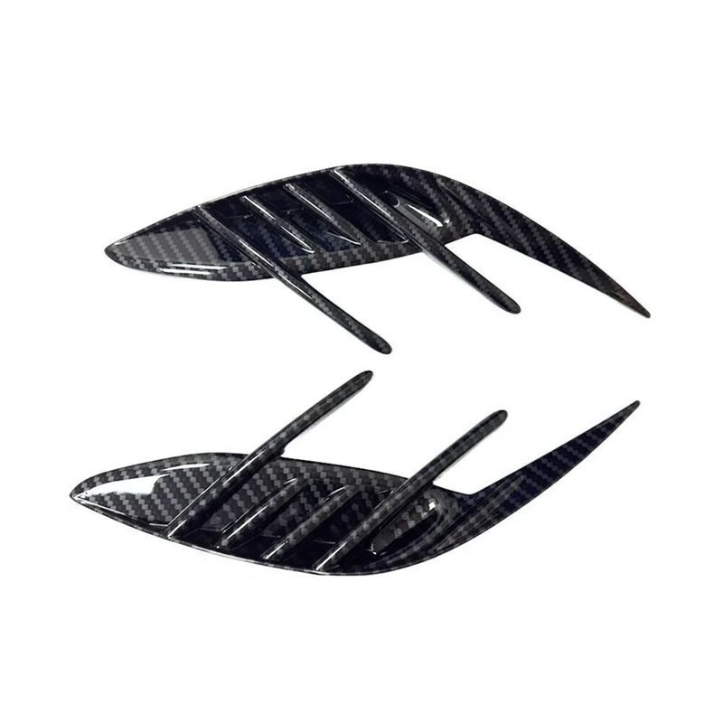 For KIA Stinger 2018- Rear Bumper Side Vent Spoiler Canard Covers Sticker Car Accessories Black
