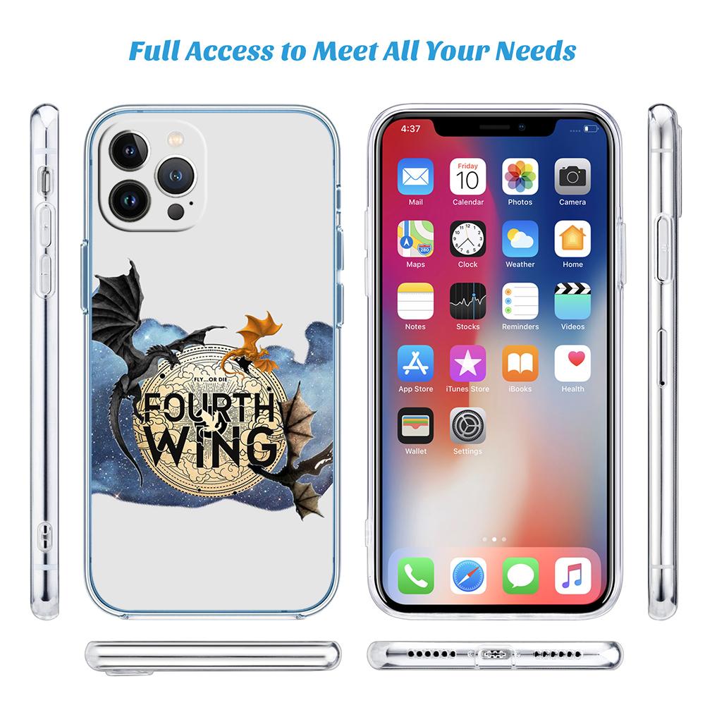 CJ56 Fourth wing dragons Phone Case for Motorola Moto Edge 20 30 40 50 S30 Fusion Ultra Pro Neo Lite + G200 G23