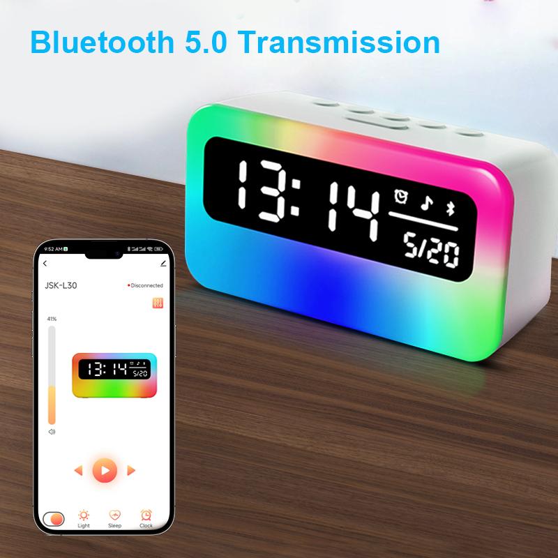 Тренды 2025 года Динамик Цифровой Будильник RGB Перезаряжаемый Будильник для Сна и Расслабления Прикроватная Светодиодная Ночная Лампа